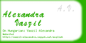 alexandra vaszil business card